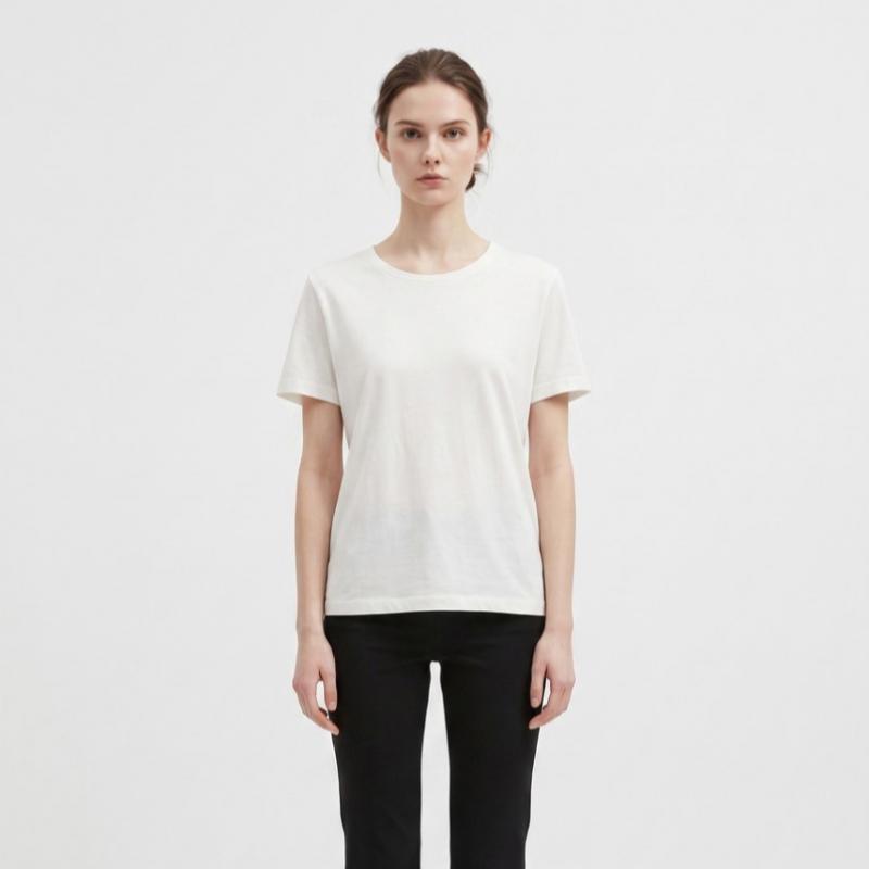 Shop Women Round Neck Loose FiT ShorT Sleeve T shirT Rnf Wsh 21383