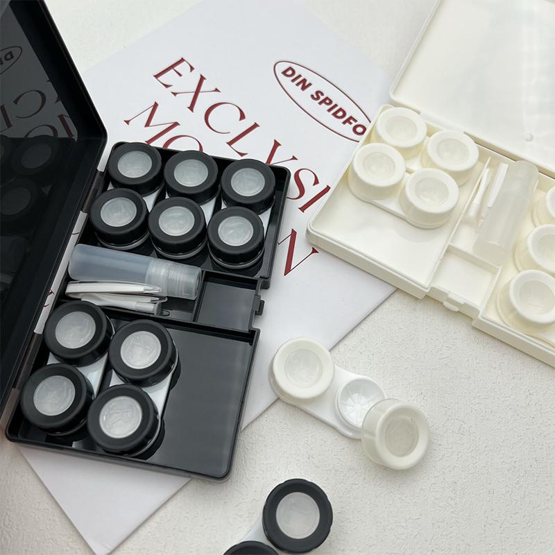 

6 Pair Contact Lens Case Contact Lens Storage Box Portable Travel Contact Lenses Case Soak Container Lenses Box For Beauty Pupil