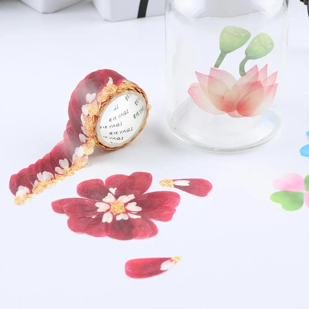 200PCS DIY Decorative Stylish Masking Tape Sticky Paper Flower Petals Tape Scrapbooking