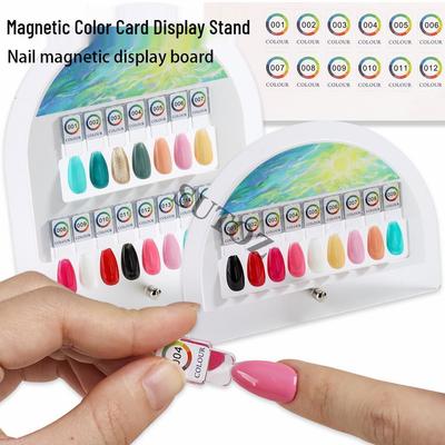 2026 Magnetic Nail Art Color Palette & Detachable Swatch Display Board for Gel Polish Samples