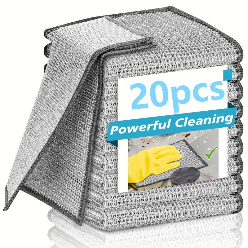 Multipurpose Wire Dishwashing Rag Non-Scratch Metal Silver Steel Wire Cleaning Dust Cloth Towel Rags for Pots and Pans Washing