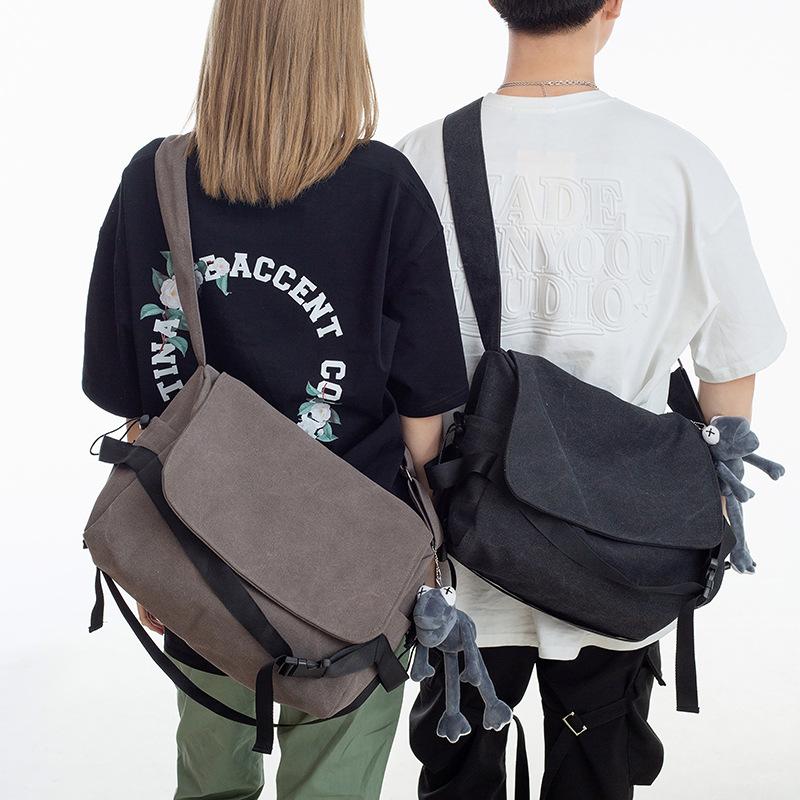 Large Capacity Crossbody Bag for Women, Retro Style Student Crossbody Bag, Simple Single Shoulder Bag