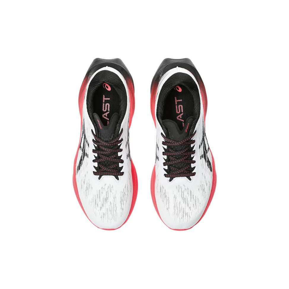 Asics Novablast 3 White Black Electric Red Women Sneakers 1012B288-104