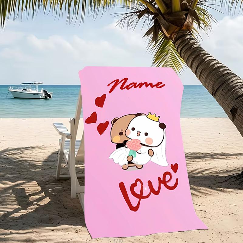 Personalisierbare Strandtücher im Bubu Dudu Design. Geeignet für den Strand, Yoga, Sport;ideal als Strandzubehör