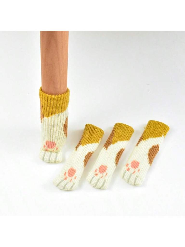 4-piece Set of Chair Leg Covers, Hardwood Floor Chair Leg Covers, Anti Cat Claw Chair Leg Covers, Floor Protection.