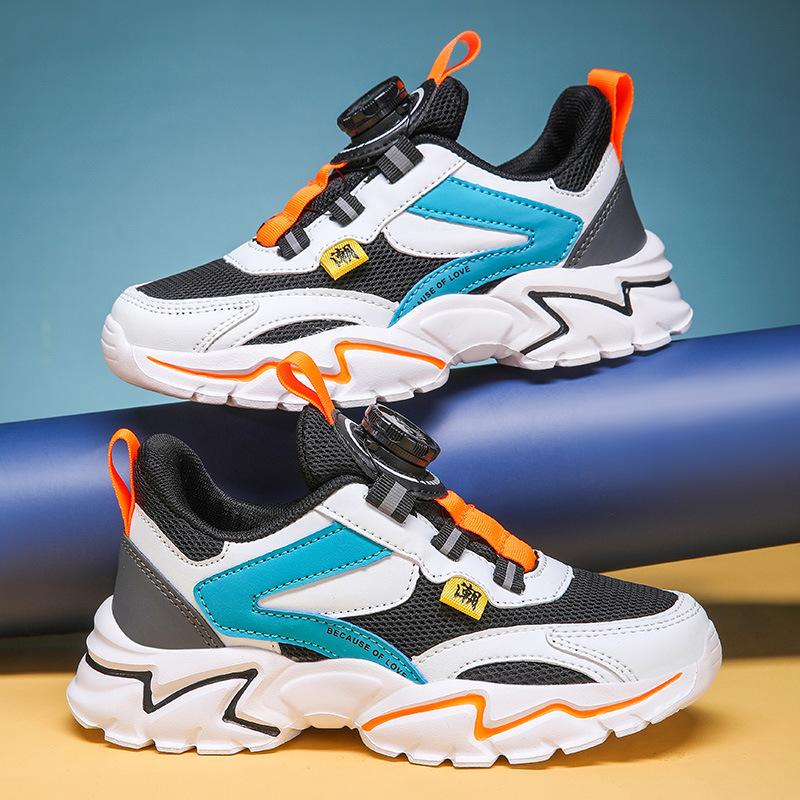 Low-top spring and autumn mesh sports children's flat-bottomed explosive sports running shoes 2025