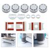 3D Printer Accessories Set: White PETG+Rubber, Compatible with Creality & Bambu.