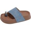Niche Metal Toe Slippers Women's Summer Wear 2025 New French Flat Sandals Beach Sandals Women