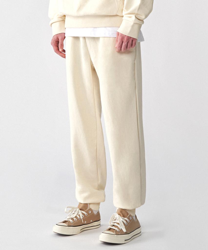 UNTAPPED STUDIO Basic Fit Soft Terry Sweat Jogger Training Pants Ivory