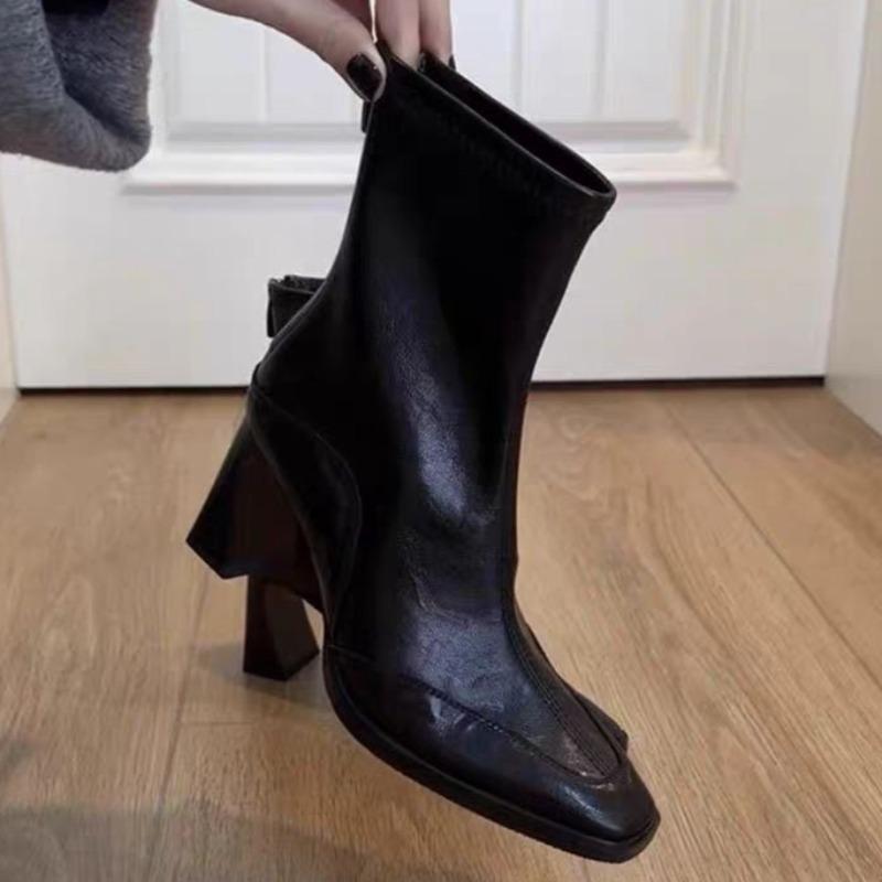 High Heels Women Ankle Boots Goth Fashion Chunky Heeled Shoes Winter Pumps  Winter Gladiator Woman Chelsea Short Botas Mujer