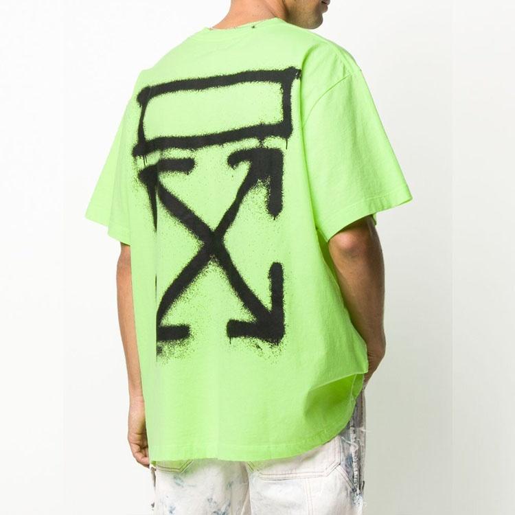 Off-White Virgil Abloh SS20 Spray Painting Oversize Short Sleeve Men's OMAA038R201850156210