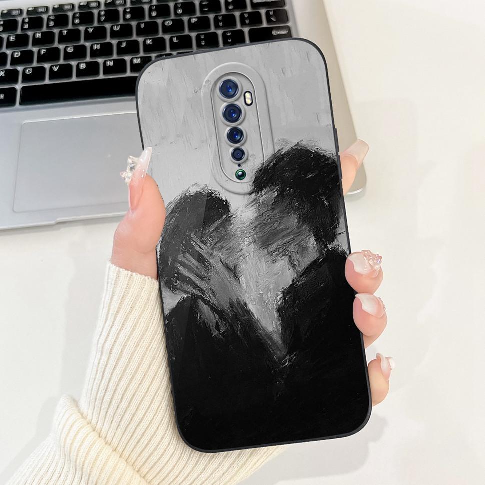 For Oppo Reno 2 2F Case Cute Rabbit Painted Cover Soft Silicone TPU Phone Cases For Oppo Reno2 F Reno 2F Back Cover Funda