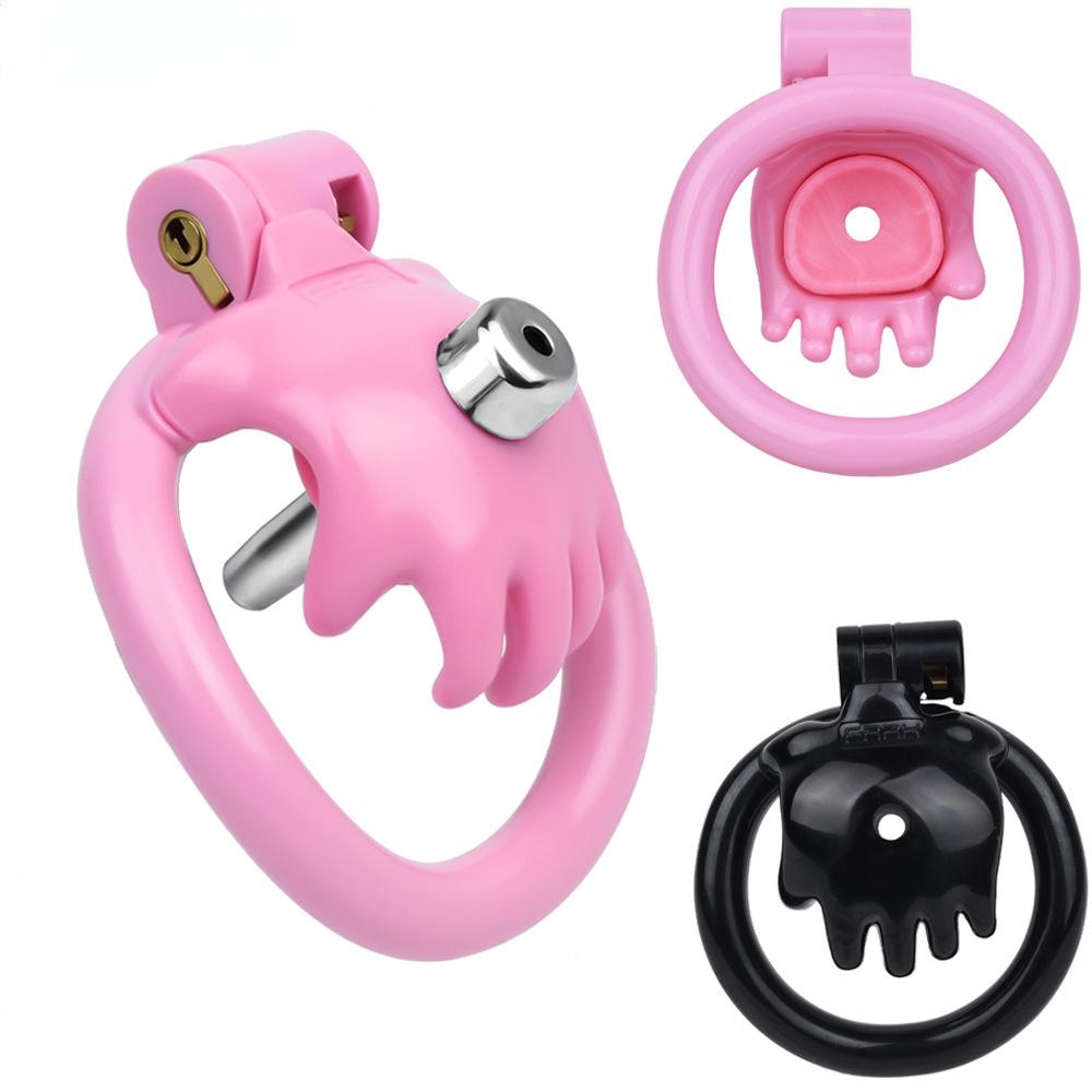 Men's CB Lock Resin Chastity Lock with Catheter Penis Lock Gay Cuckold Urethral Sex Toys BDSM