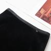 Women's Black Velvet Midi Skirt 2024: Autumn/Winter Elegant Drape Style