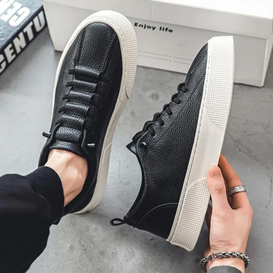 Sneakers for Men  Spring Fashion Casual Lace Up Round Toe Flat White mens Running Sport Shoes Zapatillas Deportivas Hombre