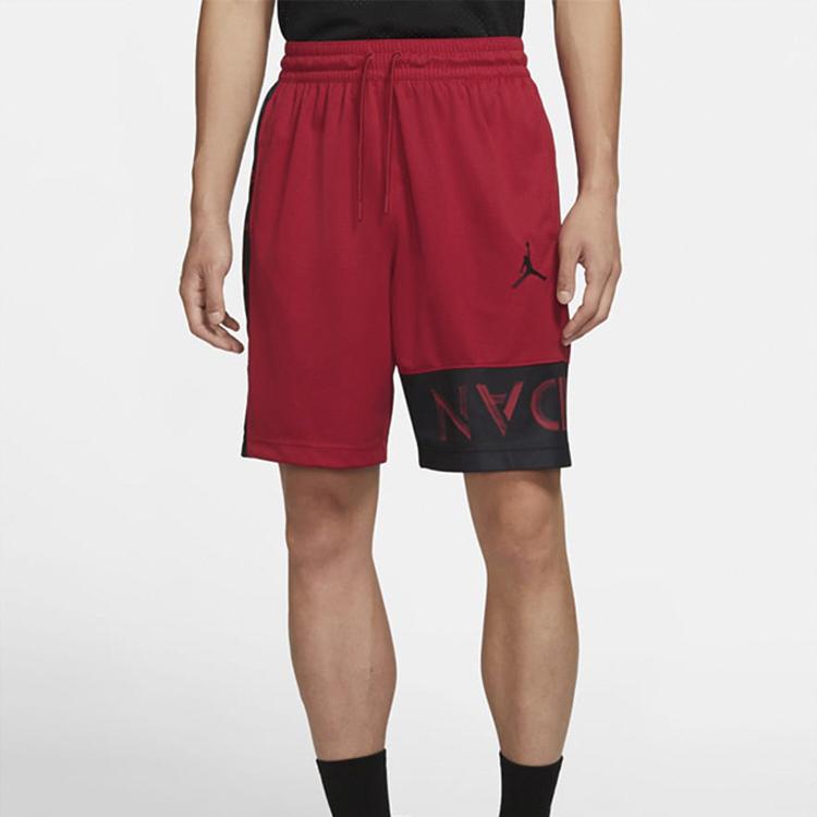 Jordan Jumpman Air 10-Inch Mid-Rise Drawstring Loose Basketball Shorts Men Shorts Black Red CK6832-687