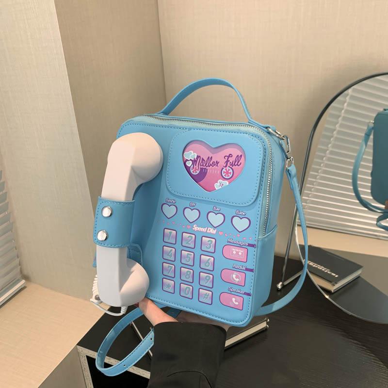 

2024 Креативная мультяшная сумка через плечо - Женская забавная и модная сумка на плечо синий