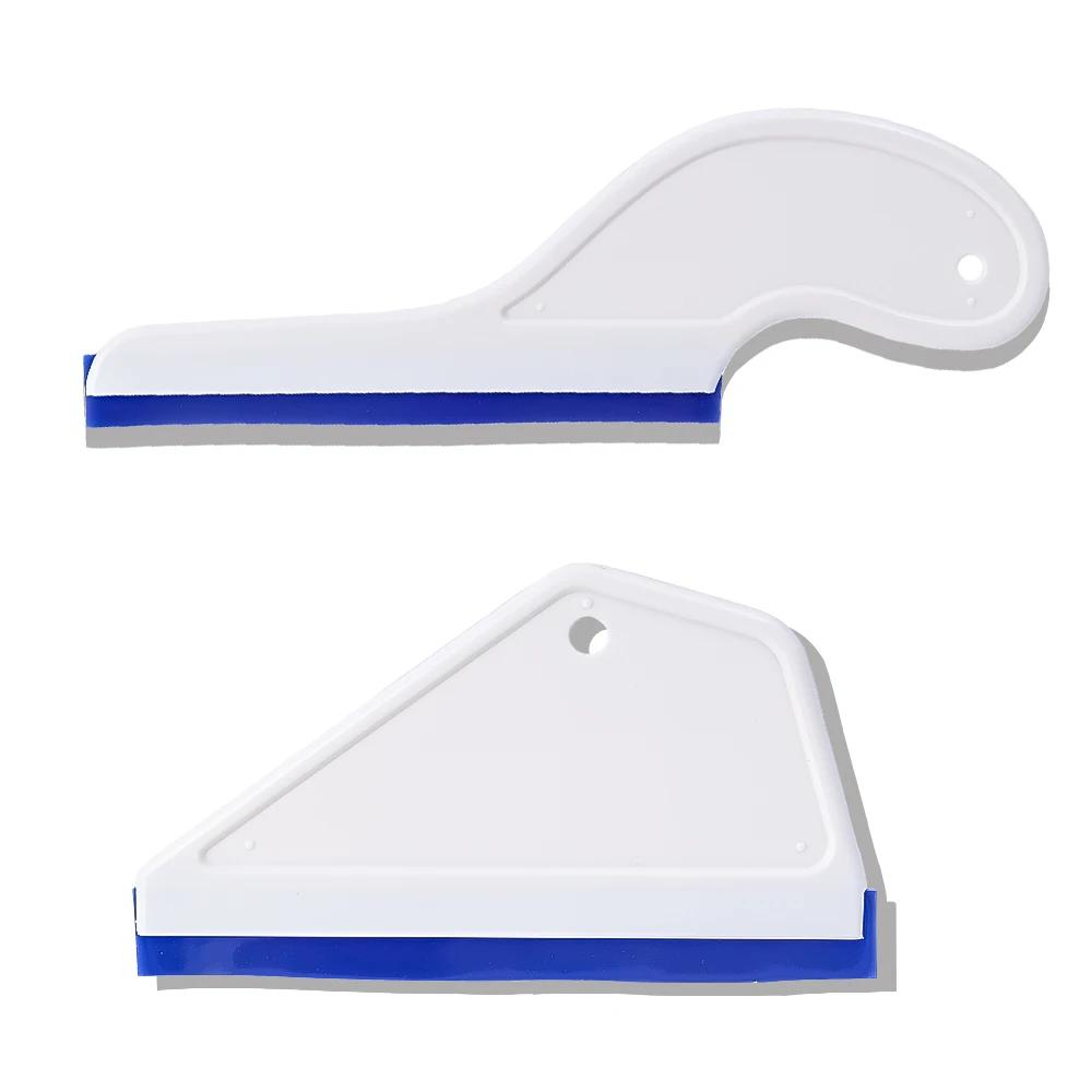 Car Window Glass Scraper Oxford Soft Water Scraper Removable Silicone Blade Automatic Body Film Glass Anti-scratch Cleaning Tool
