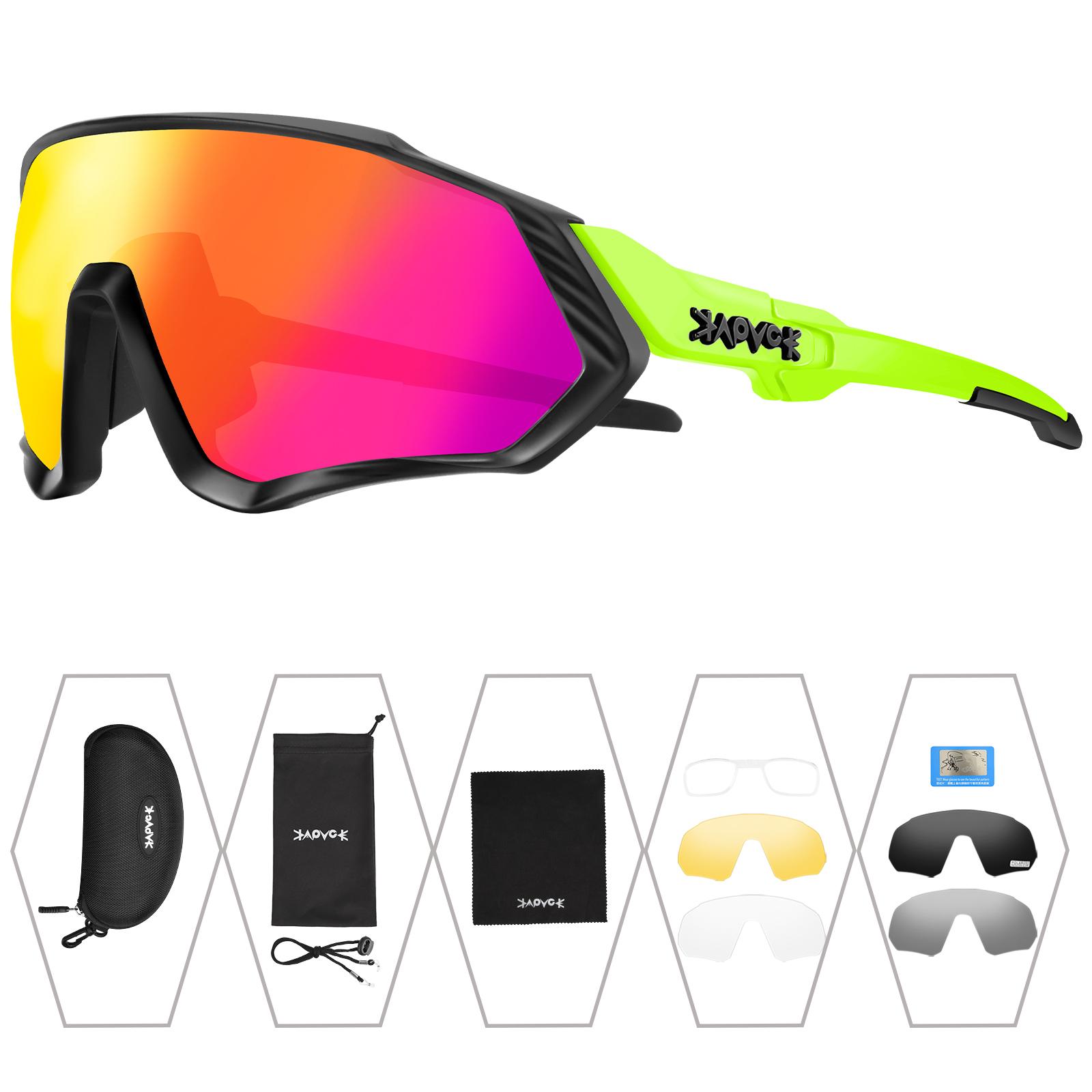 

5 Lens Cycling Men Women Polarized Glasses Road Bike Racing Bicycle MTB Goggle Sport Outdoor Sunglasses Driving Fishing Eyewear