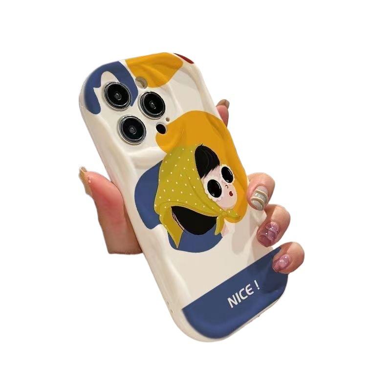 iPhone15promax/15pro/15/14 new mobile phone case 13/12 soft case xs/xr cream 7p anti-drop