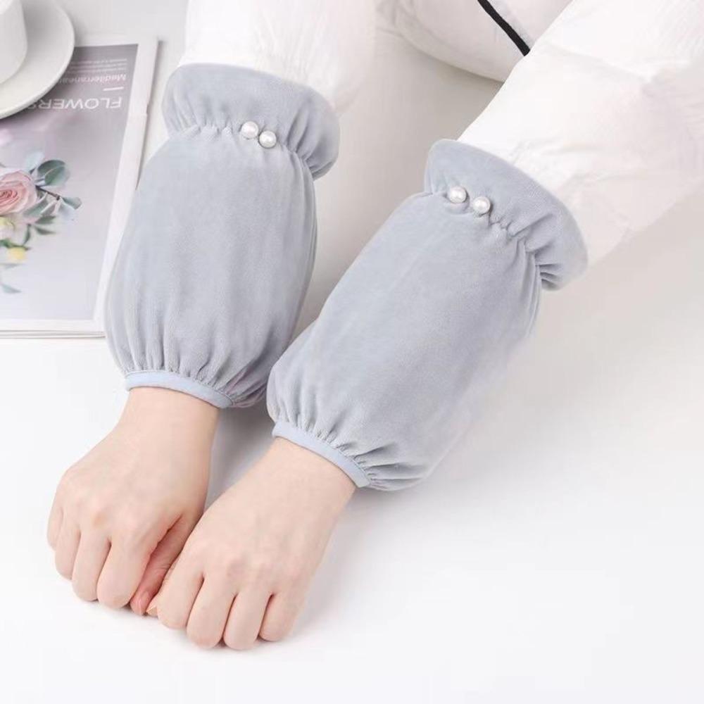 Fashion Anti-fouling Sleeve Cover Solid Color Anti Dirt Hand Sleeves Dirty Resistant Elastic Band Sleeve Protector Winter
