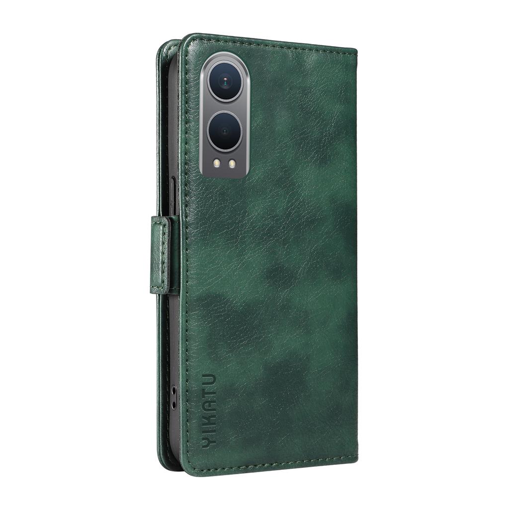 YIKATU YK-007 For OnePlus Nord CE4 Lite 5G/Oppo K12x 5G (China) Wallet Case Litchi Grain Leather Phone Protective Cover