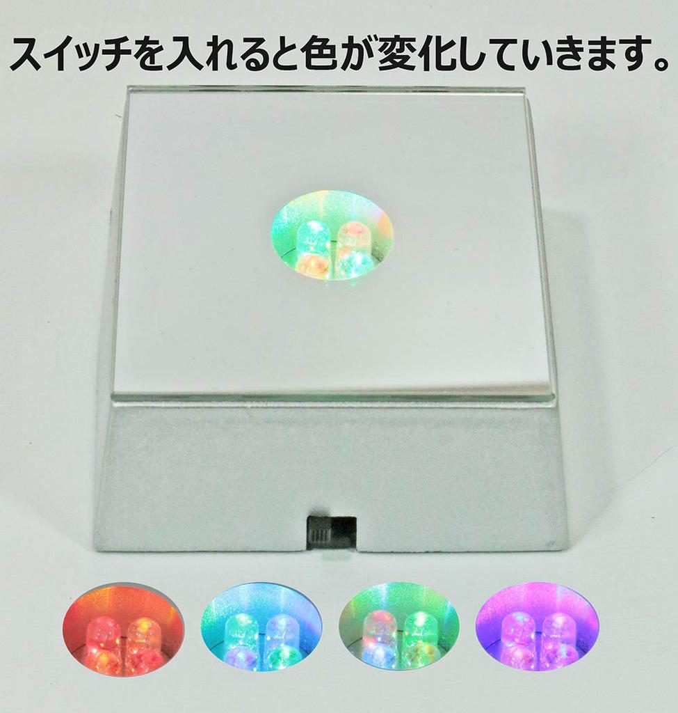 NICHIFLRO Herbarium Offering, with Dedicated Box, Long-Lasting Flowers, Hexagonal Vase, Made in Japan, Shizuka (Blue, Incense with LED Stand)