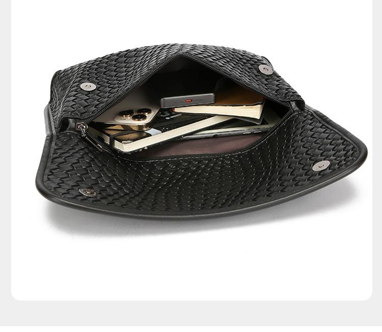 Breast Bag Men's Bag Casual Men's Street Shoulder Bag Crossbody Bag Solid Color Diagonal Back Bag