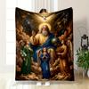 Heavenly Angelic Scene BlanketFlannel blanket for bedroom, living room, sofa, and nap