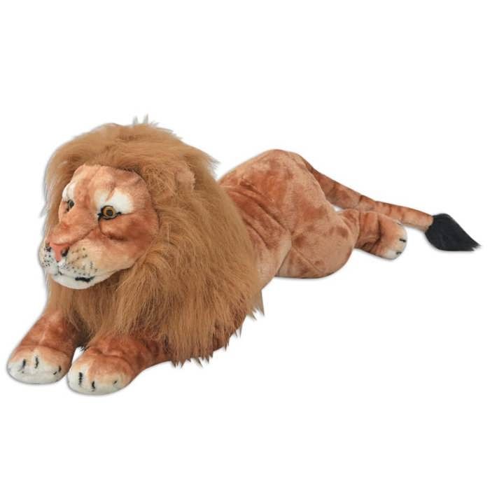 Jouet en peluche - vidaXL - Lion XXL - Marron - 138 x 39 cm - Pour enfants à partir de 3 ans