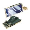 GKK For Samsung Galaxy Z Fold7 5G Case with PU Strap Kickstand/Metal Chain Electroplated PC Tempered Glass Phone Cover