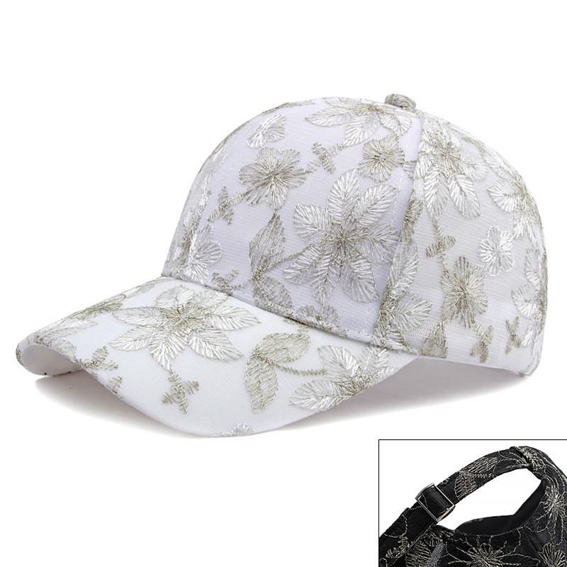 

Bohemian Cotton Baseball Hat With Floral Embroidery For Summer Sunshade Style 23