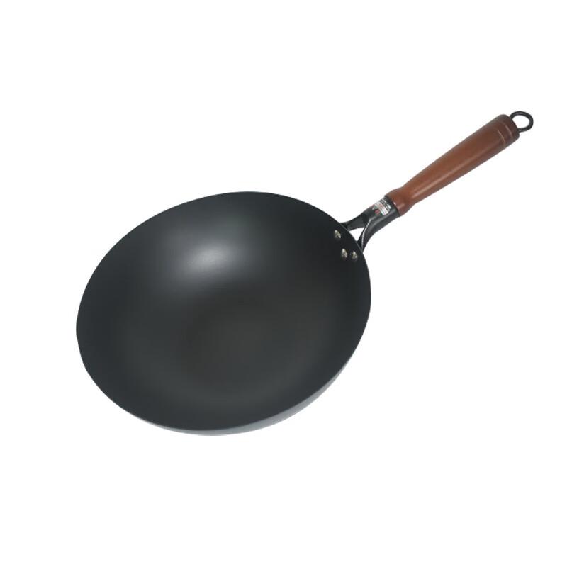 ZISIZ 32cm Edelstahl Eisen Wok