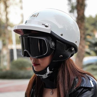3C Certified Lightweight Open Face Motorcycle Helmet Women Men Electric Scooter Riders Breathable ABS Half