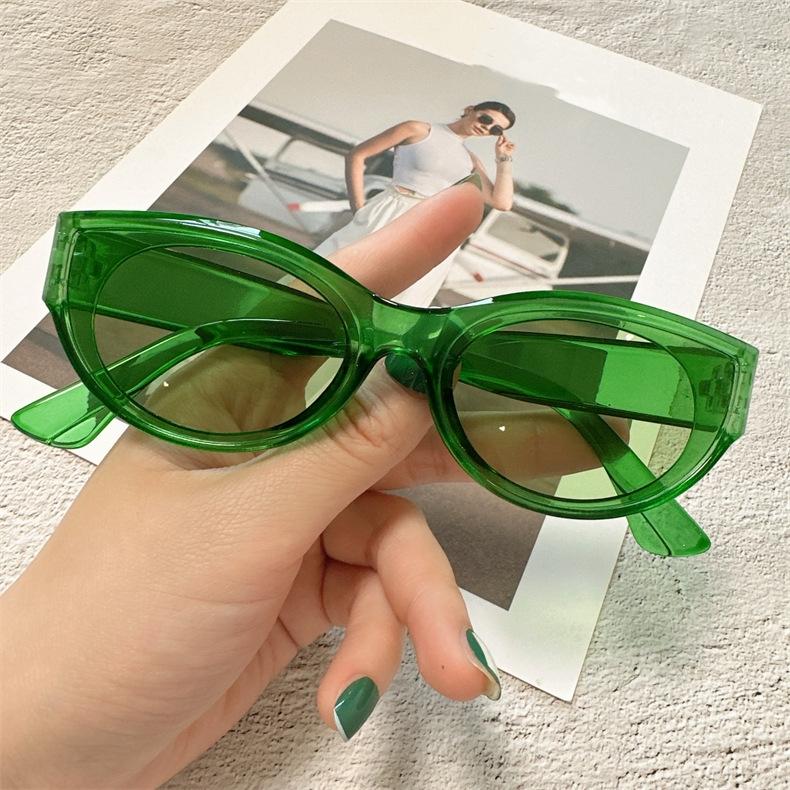 Fashion Vintage Oval Frame Sunglasses Summer UV400 Sun Shades for Women Outdoor Travel Street Style Sun Glasses Driving Goggles