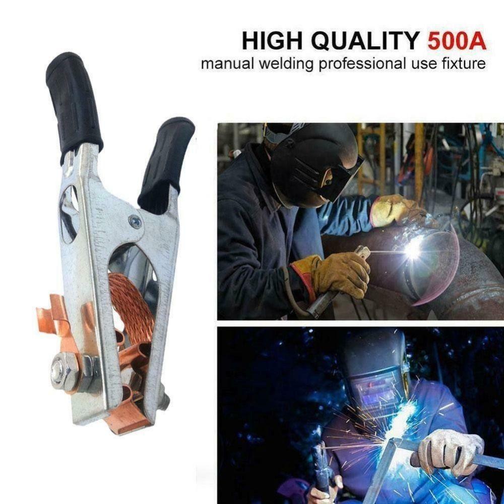 500 A Ground Cable Clip Copper Manual Welder Durable Electrode Holder Tool  Welding