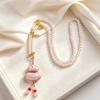New Chinese gourd Shuangfu imitation pearl necklace, national style long temperament pendant, fashion temperament cheongsam sweater chain