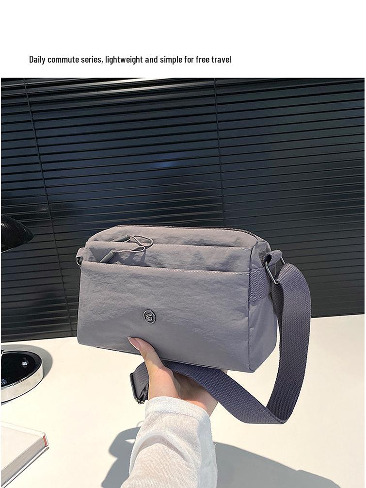 2025 New Women's Lightweight Multi-Layer Crossbody Canvas Bag - Korean Casual Shoulder/Small Bag