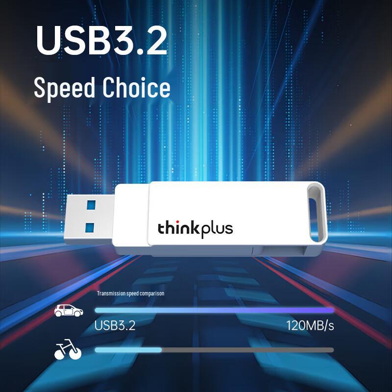 

Lenovo ThinkPlus TU260 USB 3.2 Type-C Dual Interface Metal USB Drive