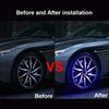 4Pcs LED Car Wheel Lights RGB Car Ambient Light Remote Control Flash Wheel Hub Lamp Solar Charging Neon Car Accessories