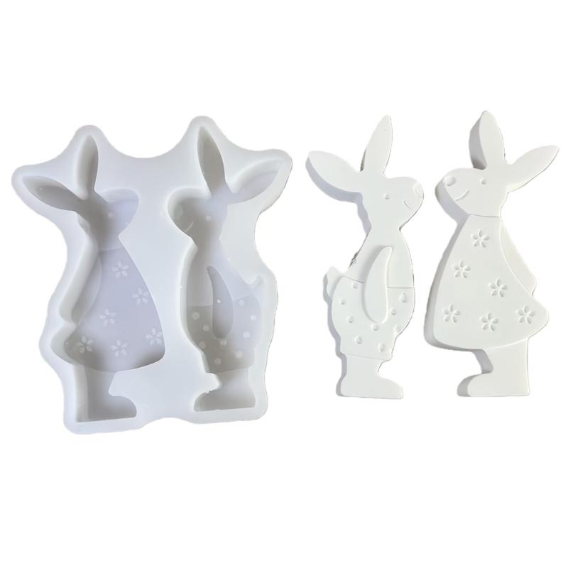 

Rabbits Shaped Silicone Mould Heat Resistant Easy Cleaning Detailed Easters Candle Making Supplies 1