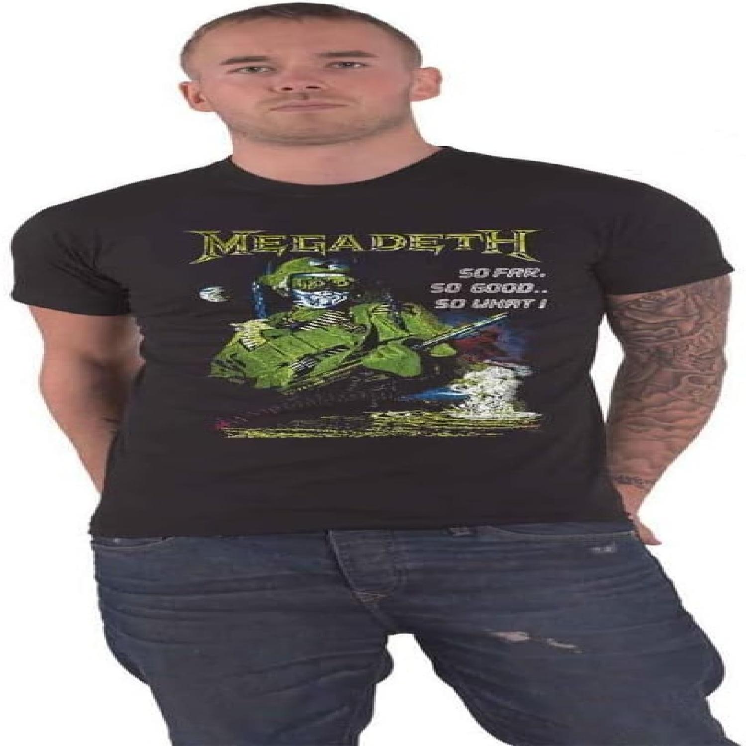 Мужская винтажная футболка Megadeth Sfsgsw Explosion, размер L, черная S чёрный