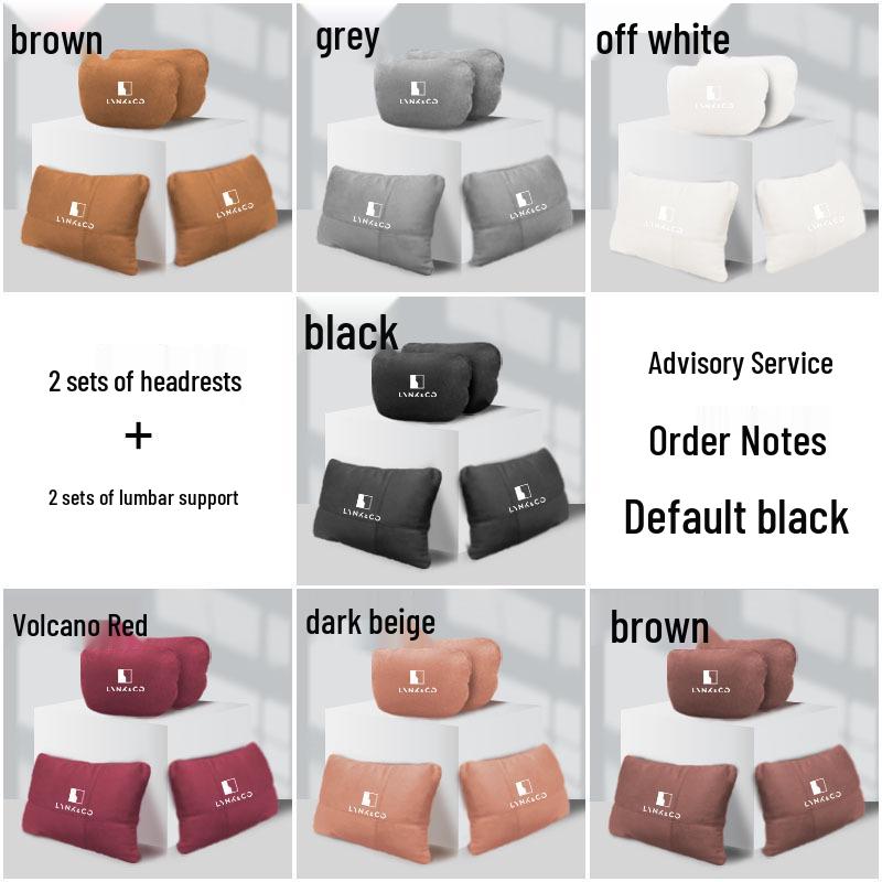 Lynk & Co 06 Car Headrest & Lumbar Support Pillow Set
