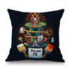 Alice Wonderland Mad Hatter Cartoon Art Tea Time Cartoon Sofa Throw Pillow Case Cotton Linen Car Bench Chair Cushion Cover