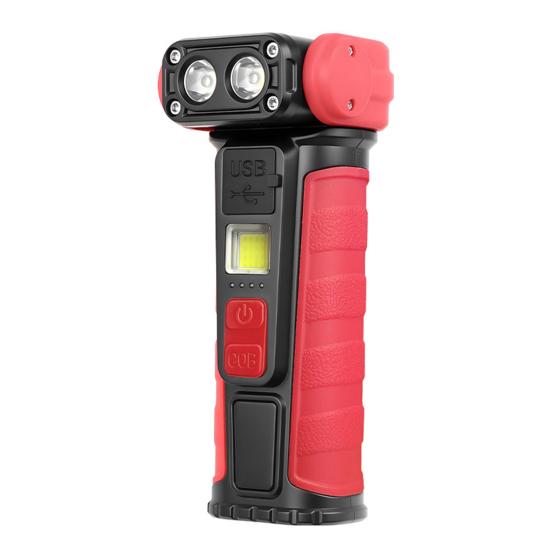 Flashlight 300-500 Lumens USB Rechargeable Magnetic Flashlight with COB Sidelight Waterproof Small LED Flashlight with Pen Clip for Camping Emergency