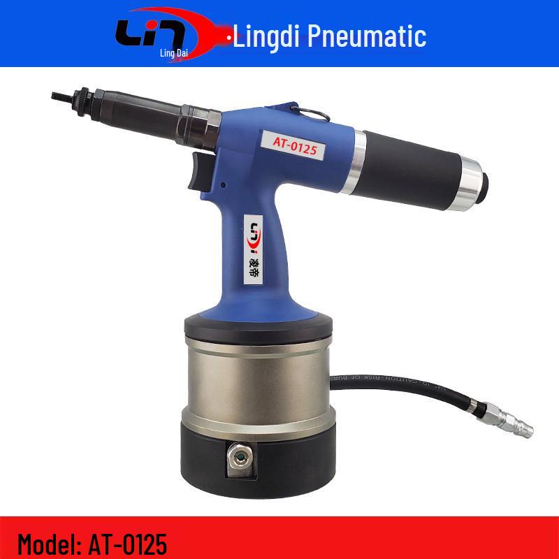 Taiwan Lingdi AT-0125 Pneumatic Rivet Nut Gun with Adjustable Pull Force and Precise Stroke.