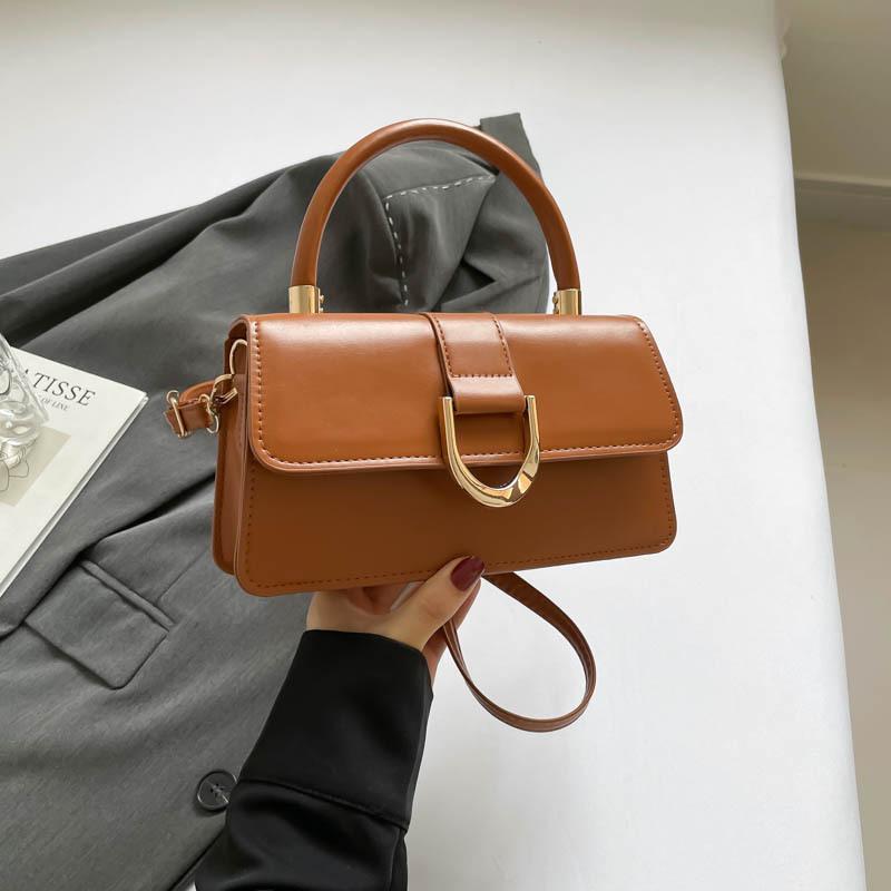 2025 New Design Pu Material Fabric Portable Oblique Span Bag New Women's Bag Trendy Versatile Simple Shoulder Bag