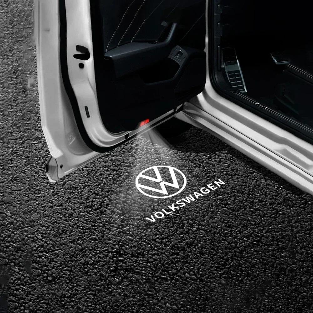 LED Light Car Door Projector HD Welcome Light For VW Volkswagen Golf Sagitar Tiguan Touareg Scirocco Passat Variant B8 Touran