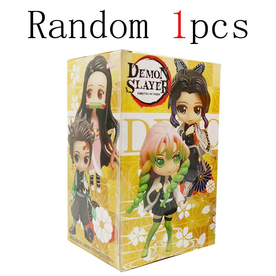 14Cm Anime Figure Nezuko Tanjirou Zenitsu Inosuke Kyoujurou Giyuu Kawaii Qposket Pvc Model Toys Children Gift