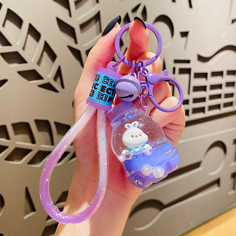 

Animal Acrylic Cola Bottle Keychain Delightful Cartoon Charm For Bags Keys And Rabbit